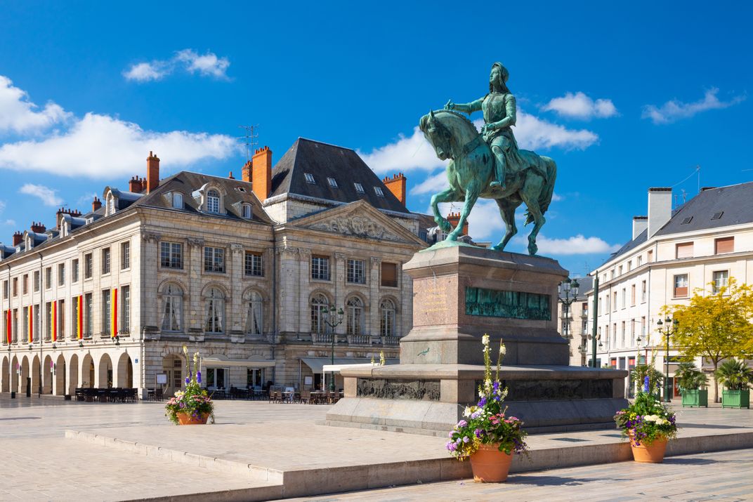 The statue of Joan of Arc at Place du Martroi, Orleans