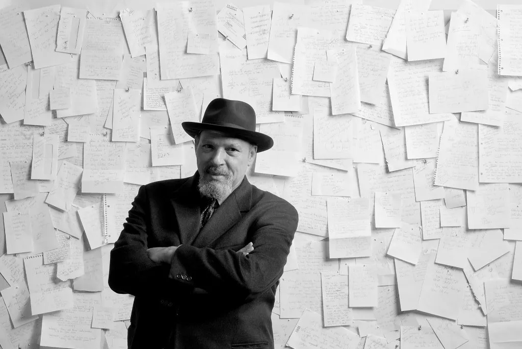August Wilson with arms folded