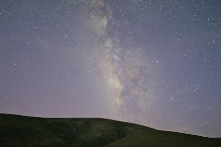 An Eta Aquarid meteor shower puts on a show in 2013 over the Canary Islands.