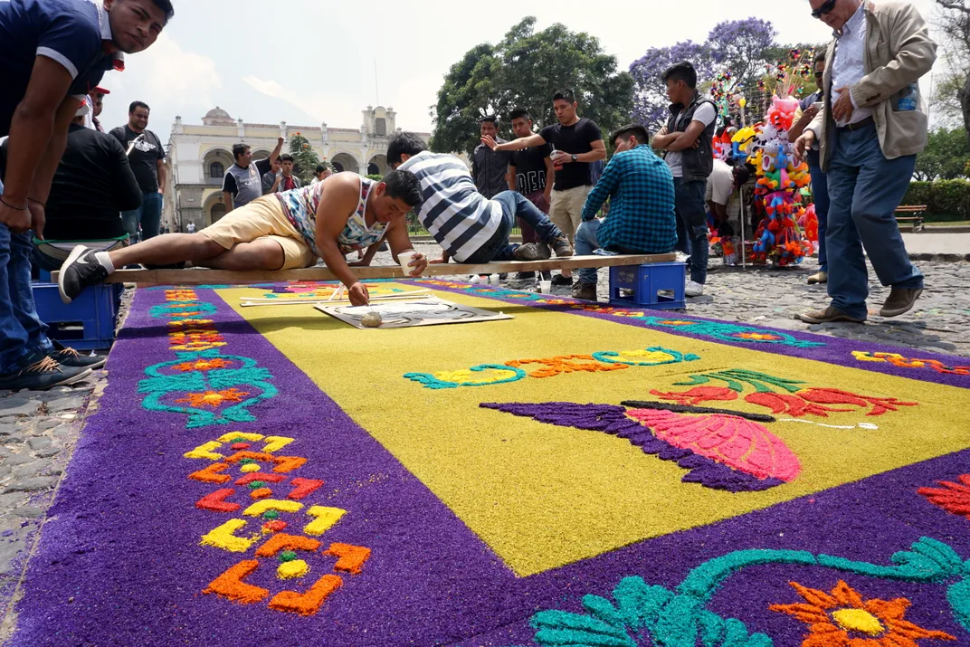 This Guatemalan City Rolls Out Colorful Sawdust Carpets for Holy Week