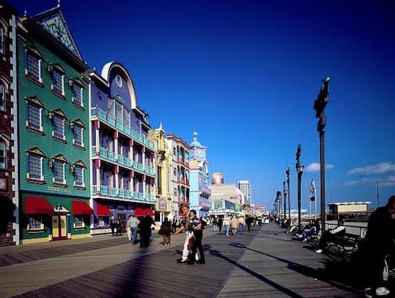 The Atlantic City Boardwalk is as colorful as the taffy it’s known for.