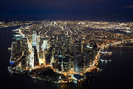 A view of the New York City skyline