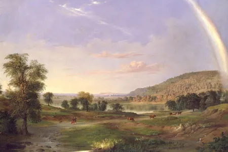 Robert S. Duncanson, Landscape with Rainbow, 1859, oil on canvas