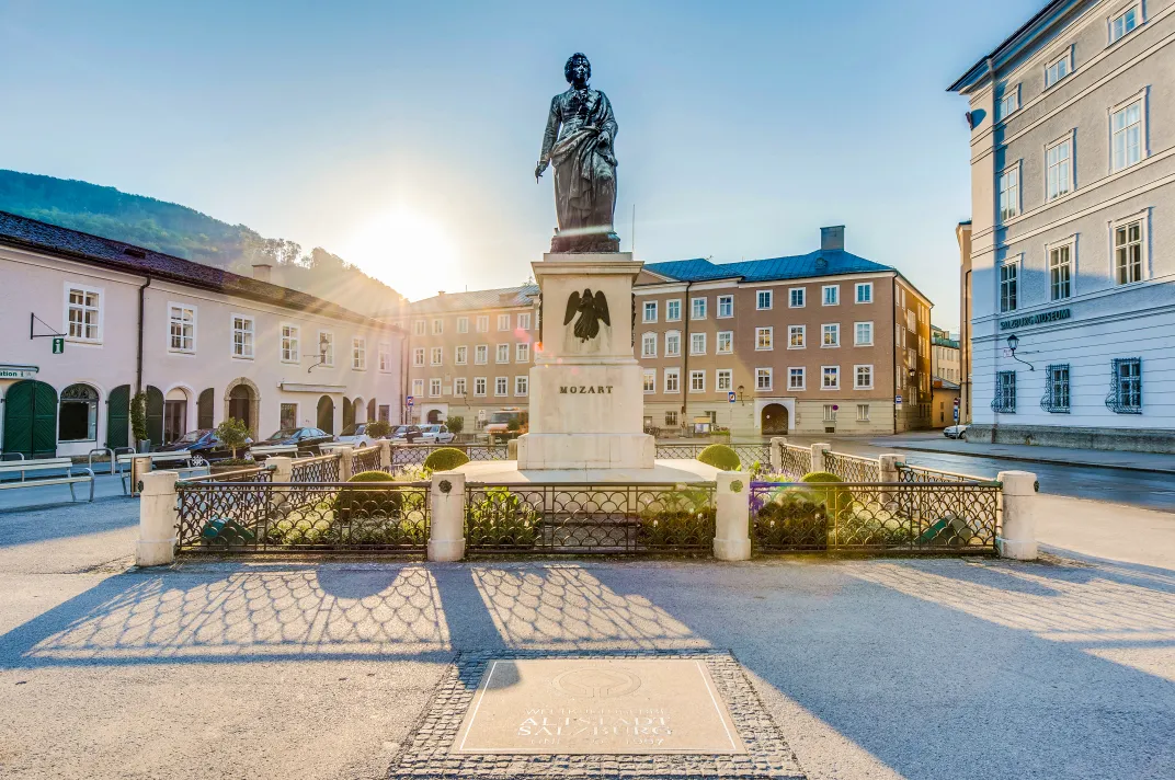 Mozart Platz in Salzburg. Credit: AMA Waterways