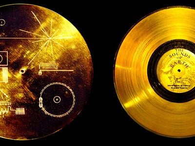 The Golden Record consists of 115 analog-encoded photographs, greetings in 55 languages, a 12-minute montage of sounds on Earth and 90 minutes of music.