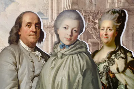 Princess Dashkova (center) exchanged letters with Benjamin Franklin and befriended Catherine the Great.