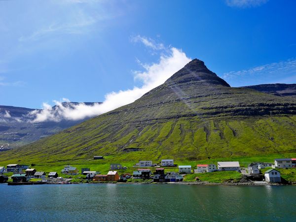 The View from Hvannasund (Viðoy Island) to Norðdepil (Borðoy Island), Faroe Islands thumbnail