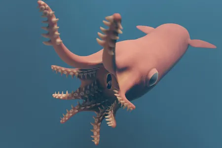 Scientists scanned a fossil of the Jurassic cephalopod Vampyronassa, pictured here, and found clues that it was an active hunter.