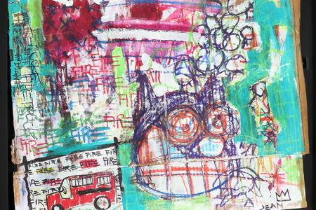 One of the fake Basquiats taken by the FBI last summer