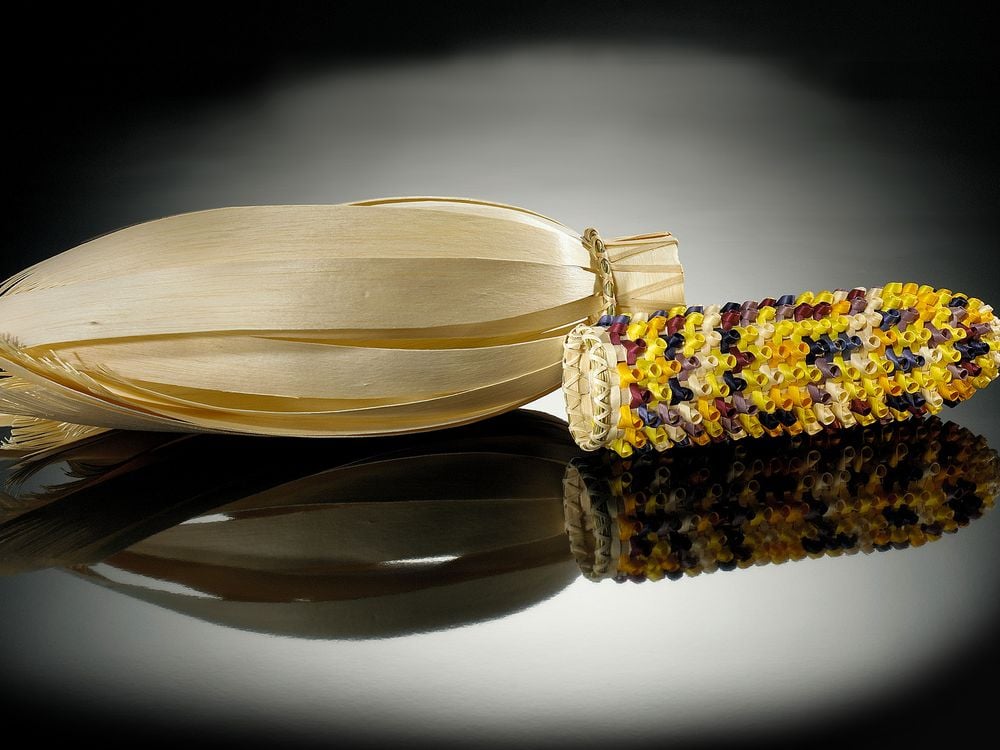 Theresa Secord (Penobscot, b. 1958). Ear of corn basket, 2003. Maine. 26/1694. By looking at  Thanksgiving in the context of living cultures, we can make the holiday a more meaningful part of teaching and learning, in school and at home.