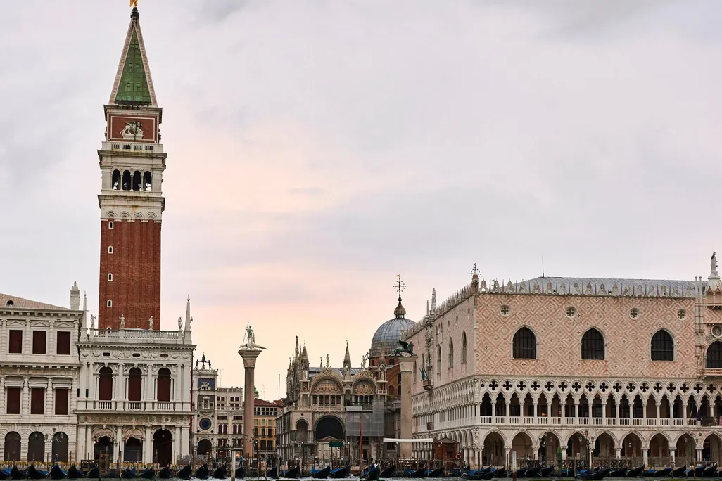 A photo of St. Mark's Square in Venice in early morning