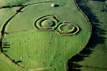 Circular earthworks mark the center of the 510-foot-high "spiritual heart of Ireland," now threatened by a seemingly unstoppable four-lane highway.
