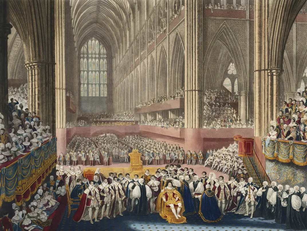 The coronation of George IV in 1821