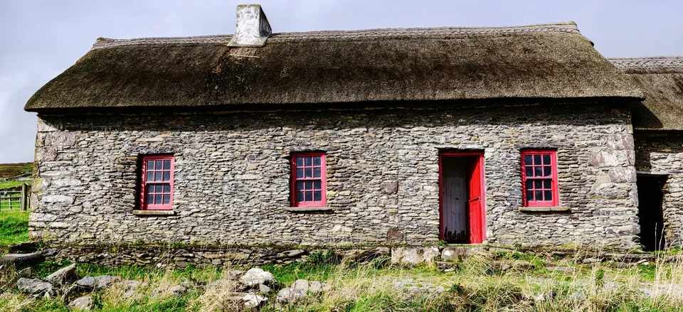  Traditional thatched stone cottage 