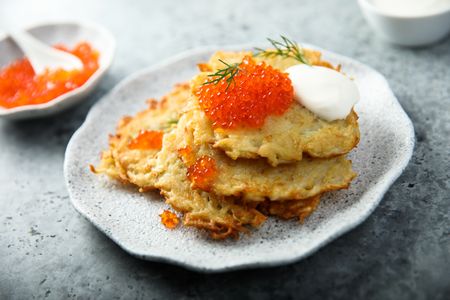Why not try latkes with caviar this Hanukkah?