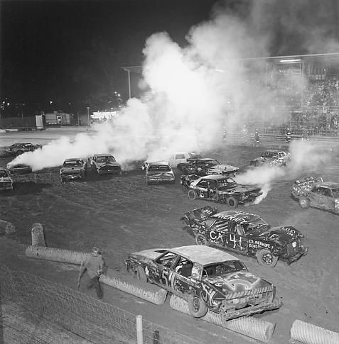 Competition at the West End Fair Demolition Derby, Gilbert, Pennsylvania