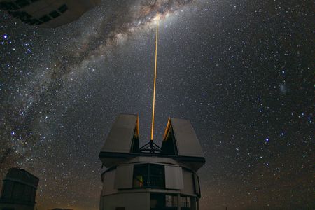 Observing the center of the Milky Way at Paranal Observatory.