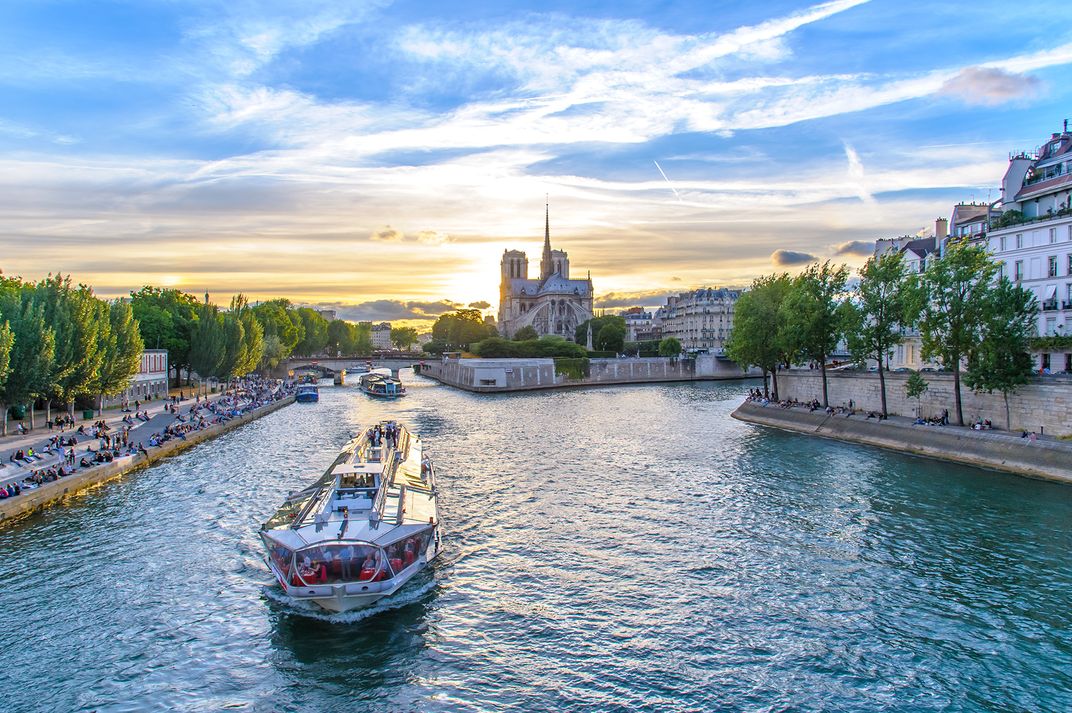 Sunset on the Seine River