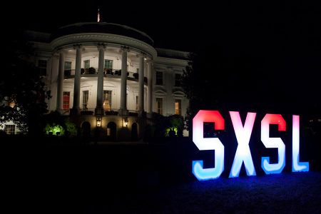MythBusters’ Adam Savage and a team of makers from Baltimore made these letters, which lit up every time someone posted to social media using the hashtag #sxsl.