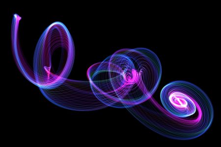 An abstract image because it's hard to see three individual photons.