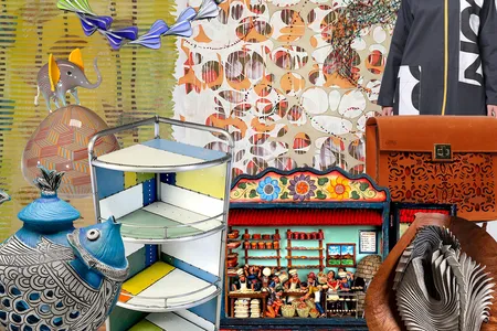 The four-day Smithsonian Craft Show opens April 20 at the National Building Museum in Washington, D.C., offering the works of 120 artists (above: an array of offerings).