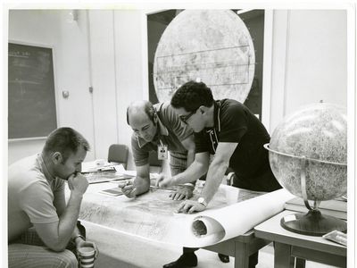 Thanks to geologist Farouk El-Baz (right), the astronauts in lunar orbit knew just what they were looking at, and we can all touch a moon rock 50 years later.