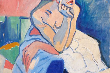 Andr&eacute; Derain&#39;s 1906 painting La Femme en Chemise showcases Fauvism&#39;s bold colors and brushstrokes.