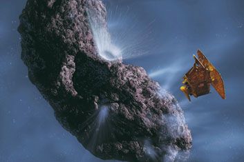 The Deep Impact mothership will capture information on the comet's freshly exposed primordial interior.