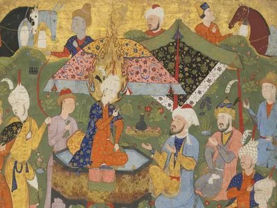 Illustration from a 16th-century&nbsp;Falnama, or Persian Book of Omens