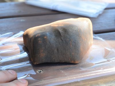 The meteorite sample recovered near Perth in western Australia.
