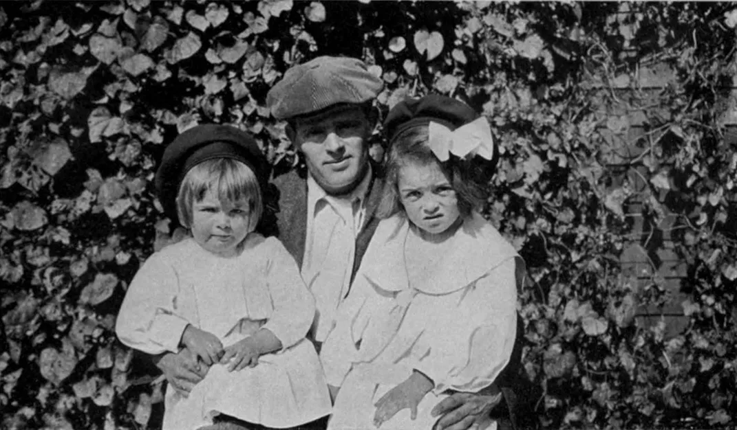 Jack London with daughters