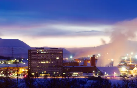 Kiruna's Iron Mine at Night