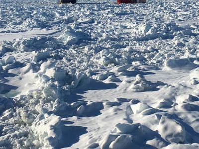 Icy conditions kept BAYSYS ships from making their way to the research site. 