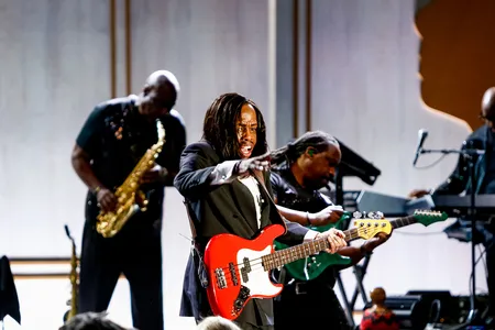 Bass player Verdine White of Earth, Wind & Fire performed the group's iconic song "September."