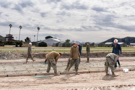 Marines and sailors are finishing their repairs at the “Airport in the Sky,” expected to reopen this month.