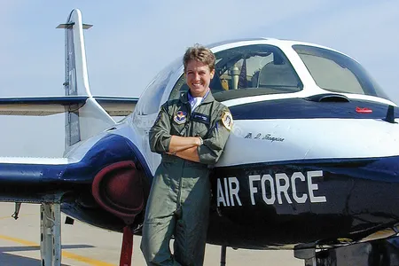 Besides flying the T-37 and F-16, Penney has raced jets at Reno, copiloted a restored B-17, and now owns a Stearman and a 1950 Cessna 170A.