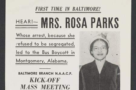This 1956 poster is just one of thousands of items of Rosa Parks' personal collection now digitized by the Library of Congress. 