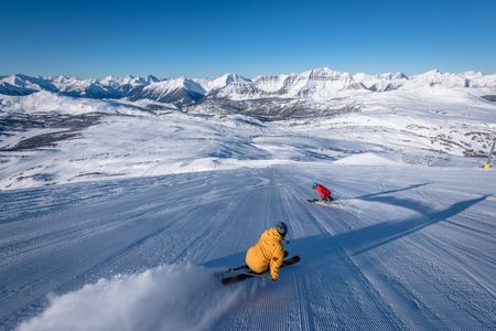 Banff Sunshine has pioneered snow farming, which involves setting up miles of fencing across its highest terrain to capture large amounts of wind-blown, natural snow.