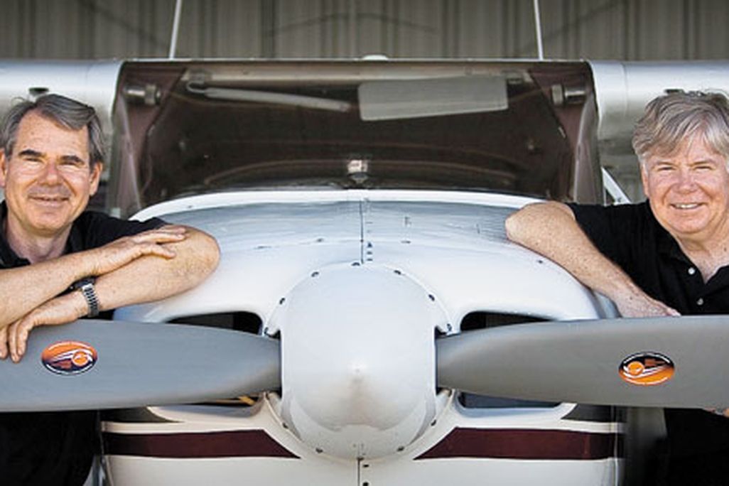 Pilot Bruce Moore and photographer Jim Koepnick