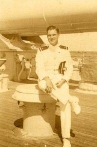 Minter Dial aboard a battleship shortly before World War II.