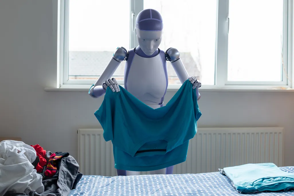 robot folding laundry
