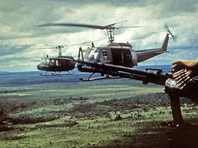 The Huey in action.