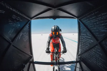 Denise Mueller Korenek just broke the Cycling World Land Speed Record