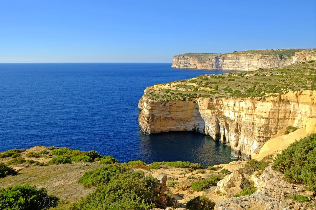 Sanap Cliffs on the island of Gozo, Malta