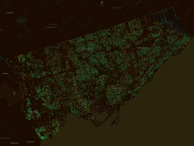 Treepedia's map of Toronto