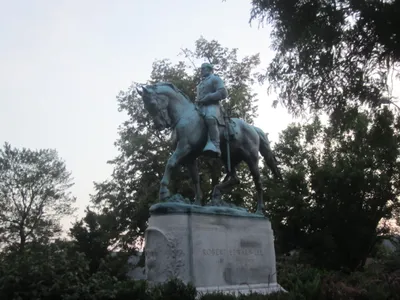 Equestrian statue of Robert E. Lee in Charlottesville, VA