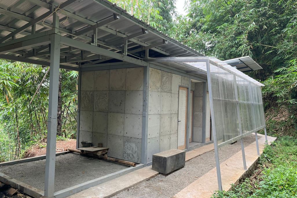 Small gray structure