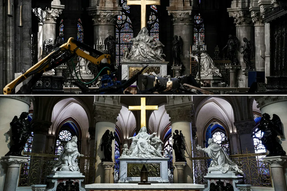 Notre-Dame Cathedral before and after