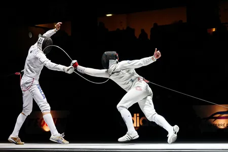 Final of the Challenge Réseau Ferré de France–Trophée Monal 2012, épée world cup tournament in Paris