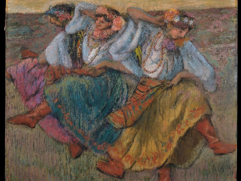 "Dancers in Ukrainian Dress" by Edgar Degas